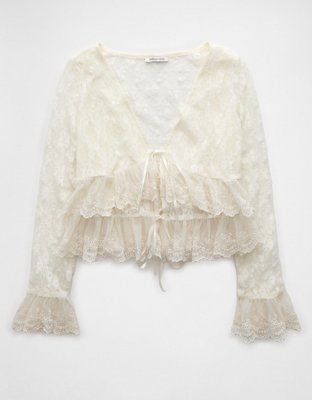 AE Lace Ruffle Blouse