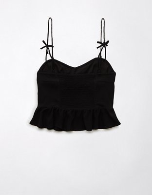 AE Sequin Bow Strap Tank Top