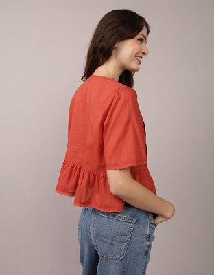 AE V-Neck Lace Blouse