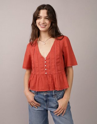 AE V-Neck Lace Blouse