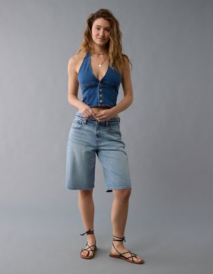 AE Denim Halter Vest