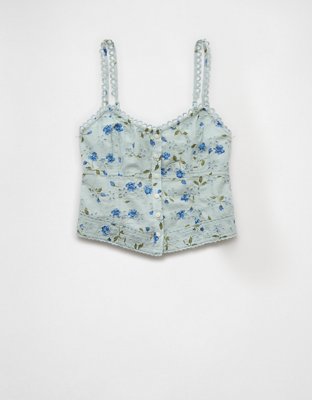 AE Button-Up Corset Tank Top