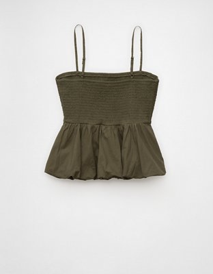 AE Smocked Bubble Tank Top