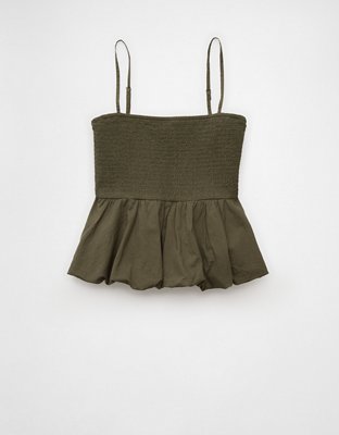 AE Smocked Bubble Tank Top