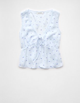 AE V-Neck Satin Slip Tank Top