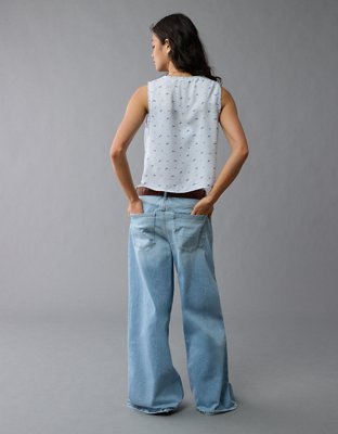 AE V-Neck Satin Slip Tank Top