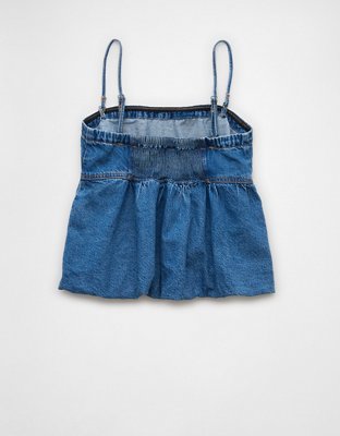 AE Denim Bubble Tube Top