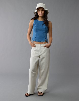 AE High Neck Denim Tank Top