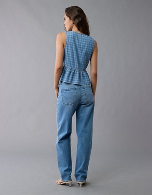 AE V-Neck Denim Babydoll Tank Top