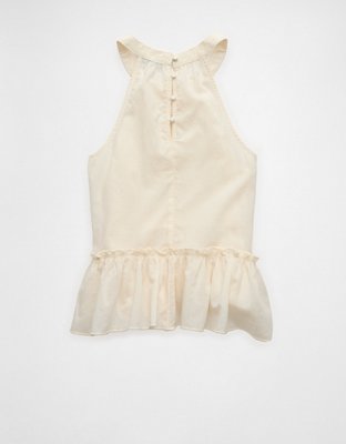 AE Embroidered Halter Tank Top