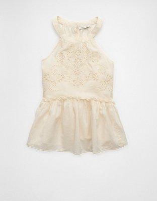 AE Embroidered Halter Tank Top