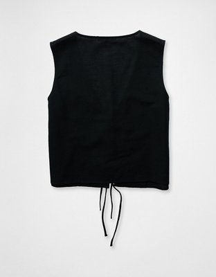 AE Tie Front Quilted Vest
