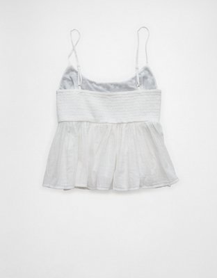 AE Embroidered Babydoll Tank Top