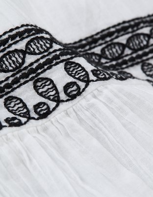 AE Embroidered Babydoll Tank Top