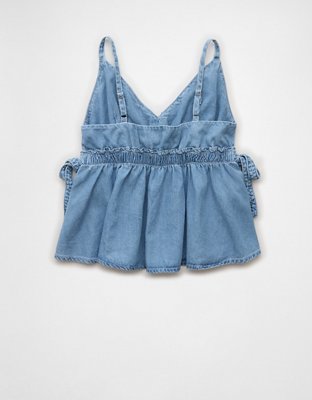 AE Denim Babydoll Tank Top
