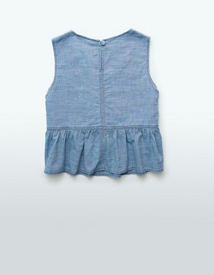 AE Cropped Denim Tank Top