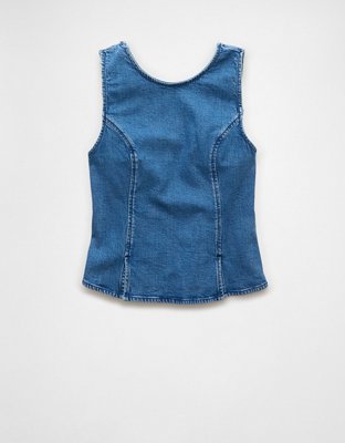 AE High Neck Denim Tank Top