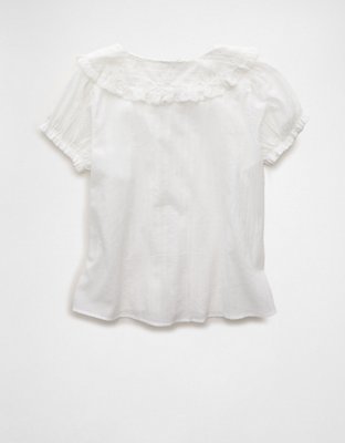 AE x The Summer I Turned Pretty Collared Puff Sleeve Blouse