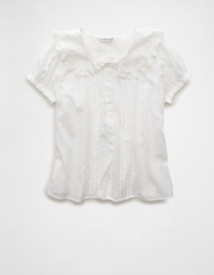 AE x The Summer I Turned Pretty Collared Puff Sleeve Blouse