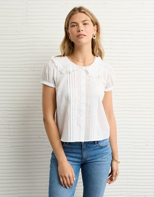 AE x The Summer I Turned Pretty Collared Puff Sleeve Blouse