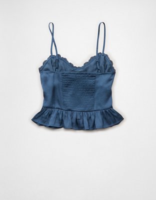 AE Satin Peplum Tank Top