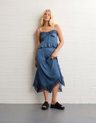 AE Satin Peplum Tank Top