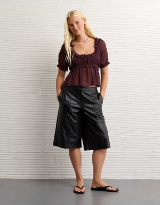 AE Smocked Babydoll Blouse