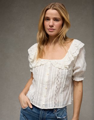 AE Ruffle Lace Blouse