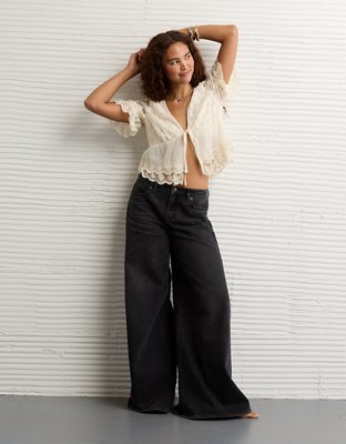 AE Ruffled Tie-Front Blouse