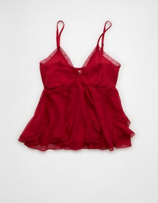 AE V-Neck Ruffle Cami Top | American Eagle