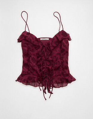 AE Ruffled Chiffon Cami Top