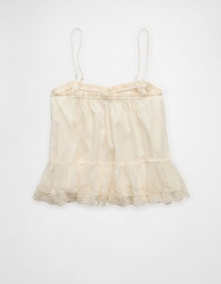 AE Mesh Ruffle Cami
