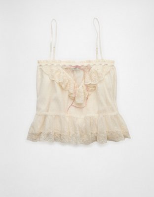 AE Mesh Ruffle Cami