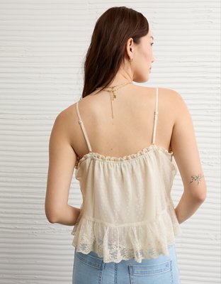 AE Mesh Ruffle Cami