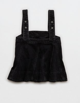 AE Square Neck Pieced Denim Tank Top