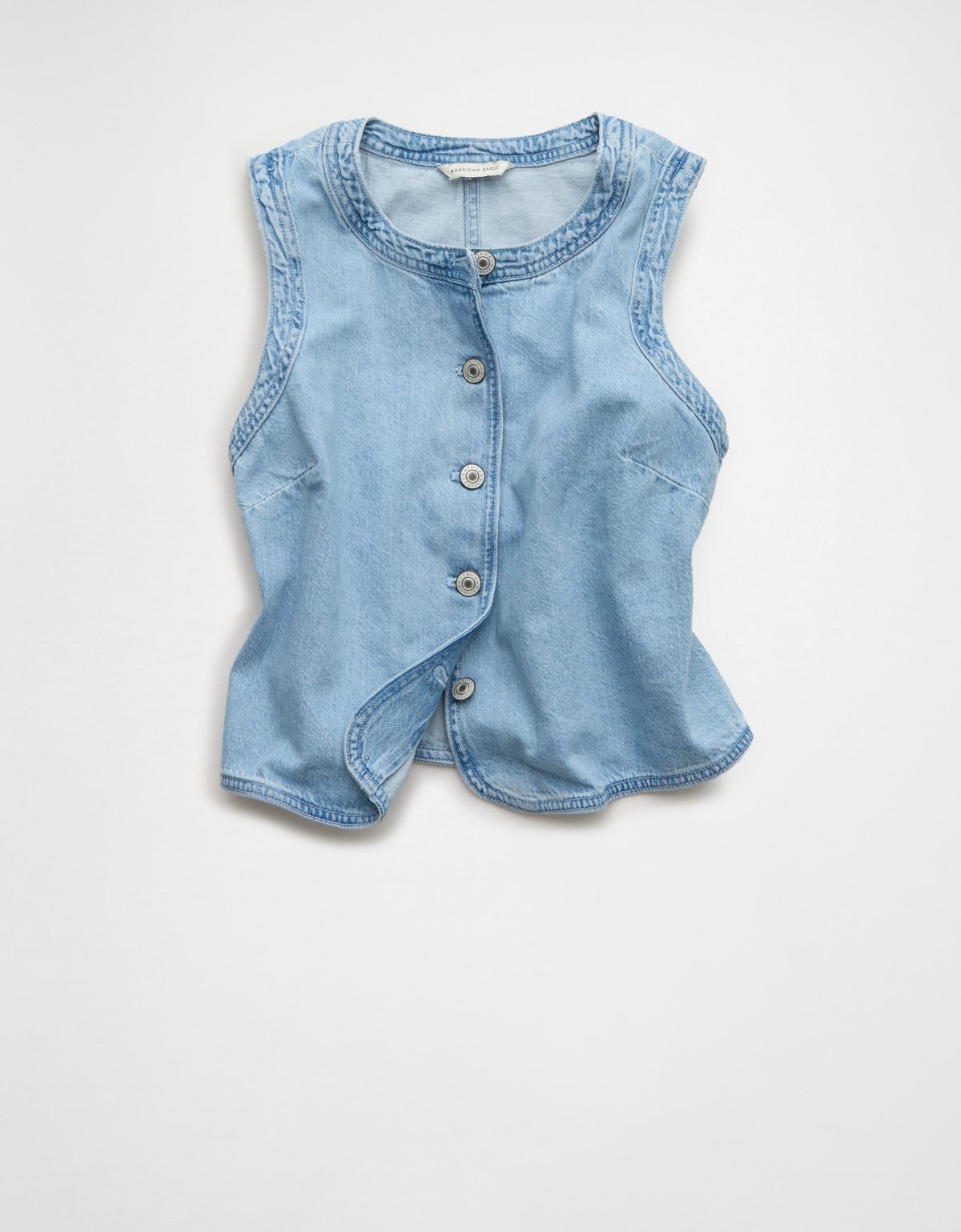 AE High-Neck Denim Vest - image 3