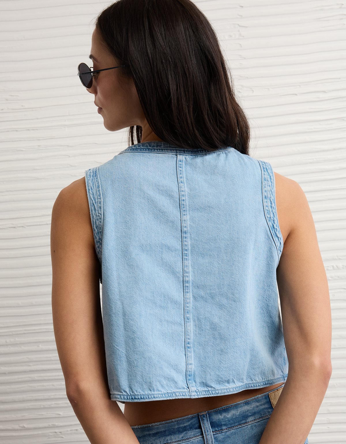 AE High-Neck Denim Vest - image 2