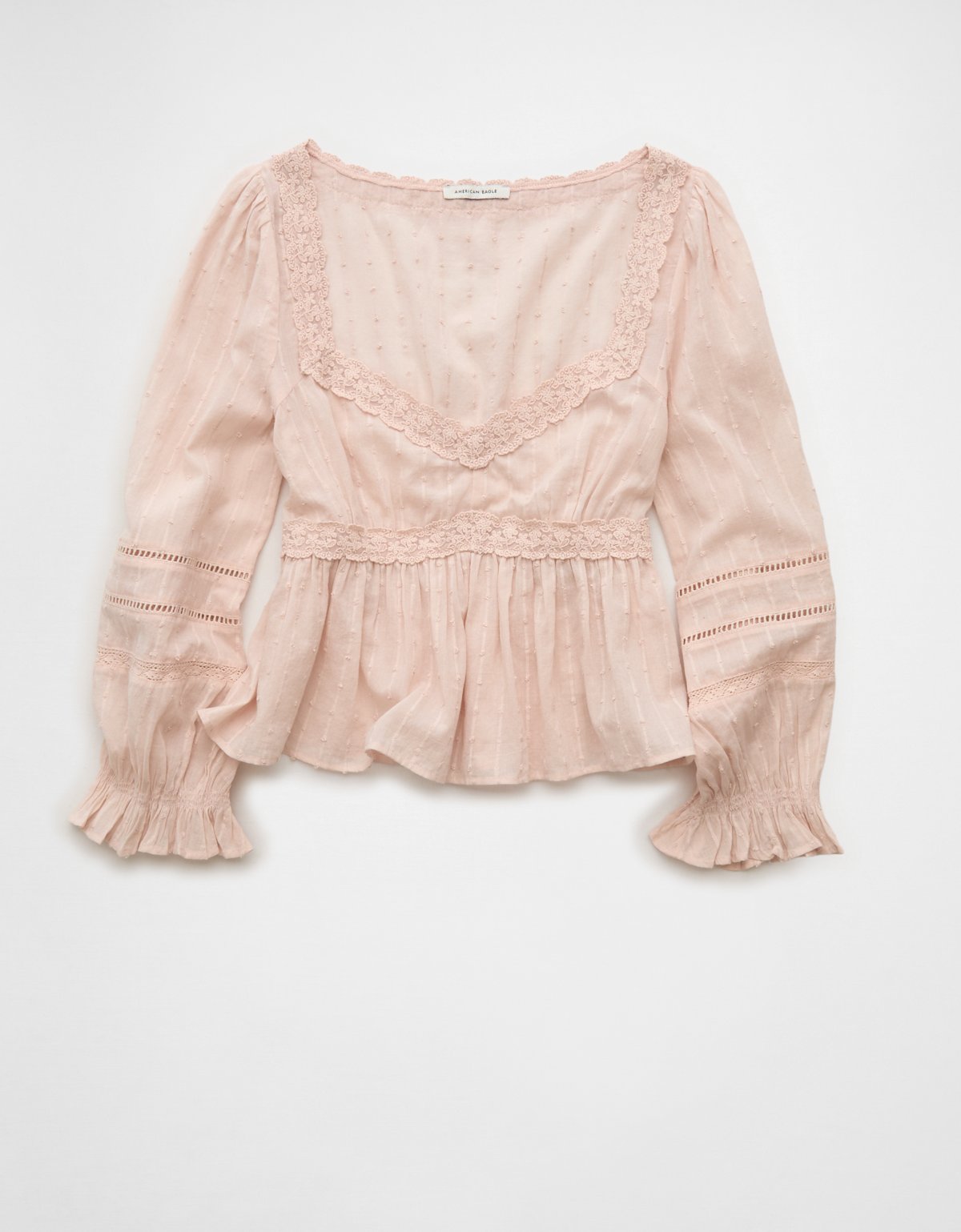 AE Long-Sleeve Babydoll Blouse - image 3
