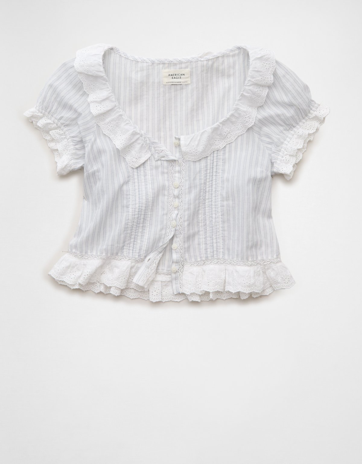 AE Schiffli Button-Up Blouse - image 3
