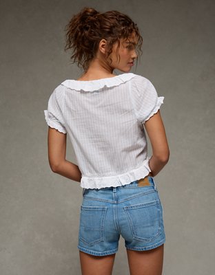 AE Schiffli Button-Up Blouse