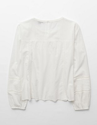 AE Lace Long-Sleeve Blouse