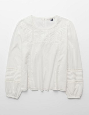 AE Lace Long-Sleeve Blouse