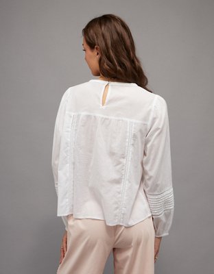 AE Lace Long-Sleeve Blouse