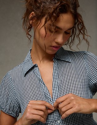 AE Short-Sleeve Button-Up Shirt
