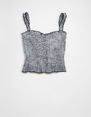 AE Smocked Button-Up Cami