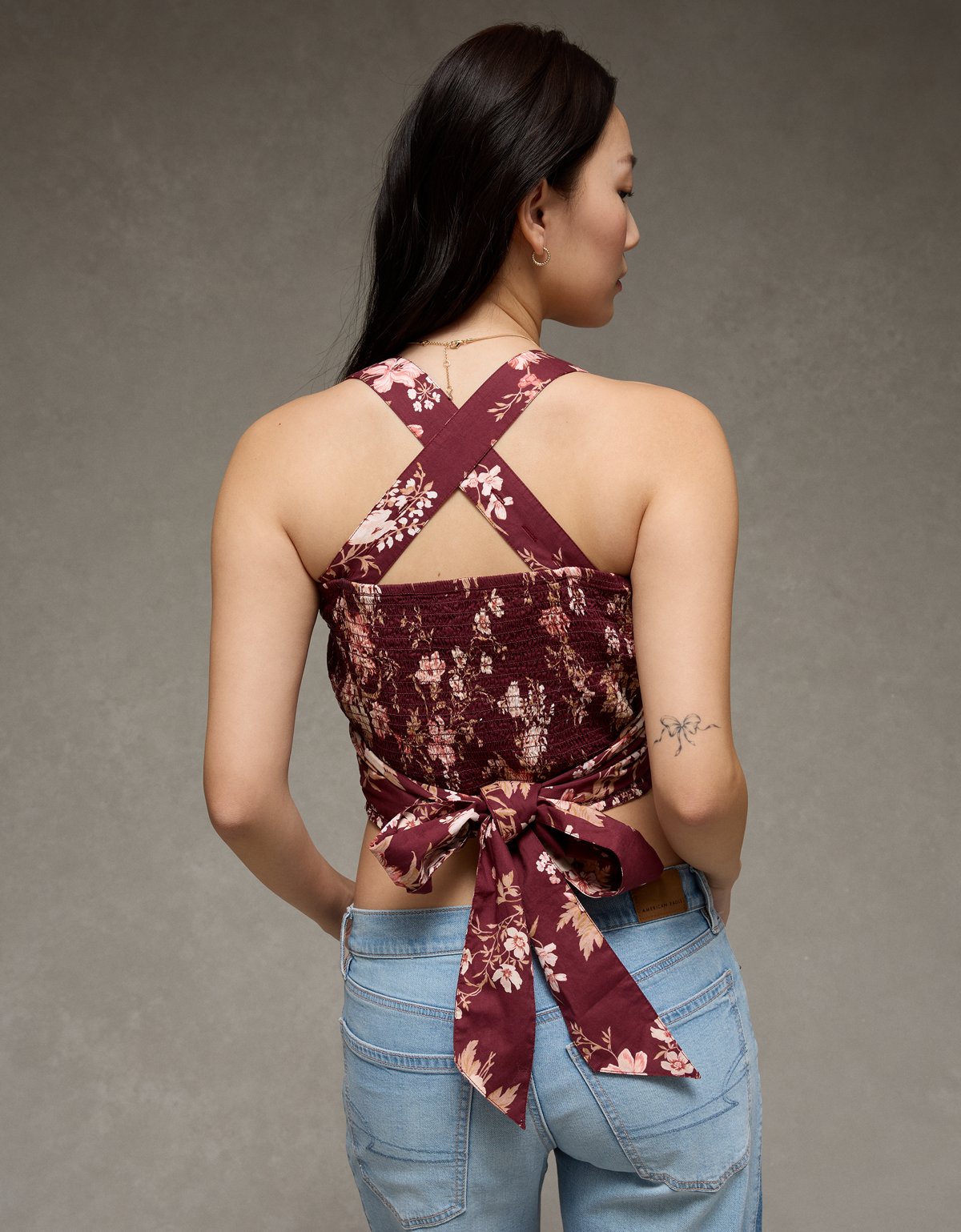 AE Smocked Tie-Front Cami - image 2