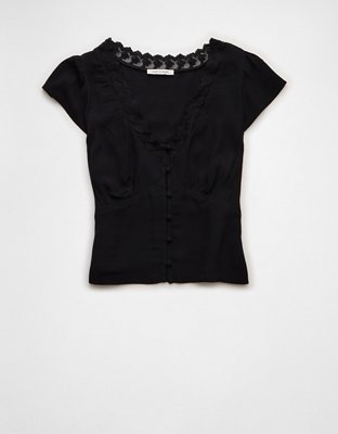 AE Lace Trim Blouse