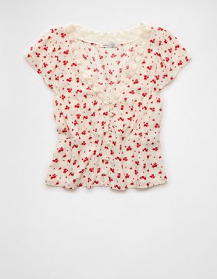 AE Lace Trim Blouse - image 3
