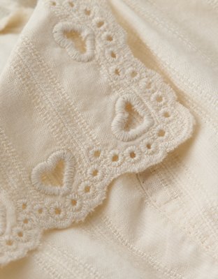 AE Short-Sleeve Tie-Front Blouse