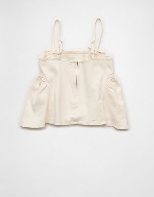 AE Denim Bow Strap Tank Top